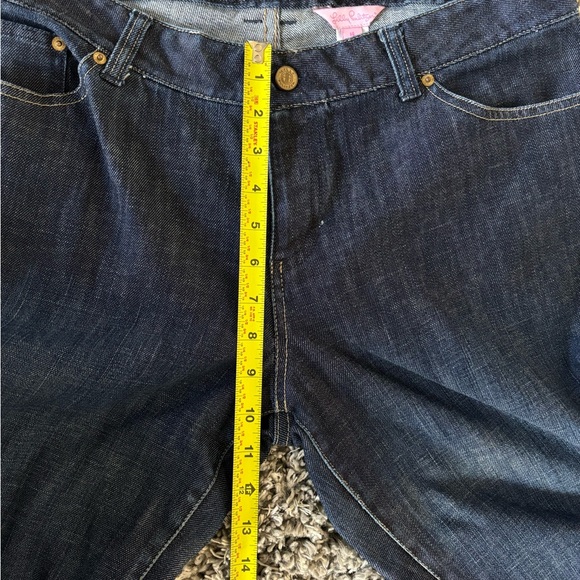 Lilly Pulitzer Jeans Womens Blue Denim Palm Beach Fit  Dark Wash Size 14 - Picture 5 of 8